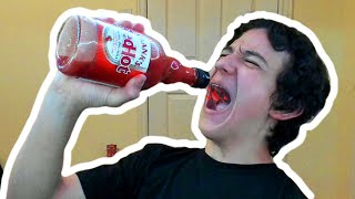 Every death i drink MORE HOT SAUCE until i WIN! (fortnite battle royale)