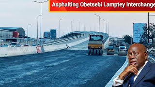 Asphalt Overlay On Ghana's $135m Obetsebi Lamptey Interchange FlyOver FINALLY Completing