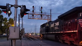 Bonus trains from Hamilton with a CSX engine running light and two NS trains!