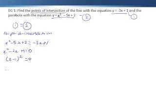 Solving simultaneous linear and quadratic equations