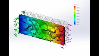 Solidworks Simulation- sample example (English subtitles) سوليدوورك سيموليشن -مقدمه ومثال بسيط