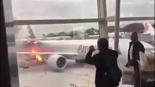 Airline has passengers BOARD flight as AIRPLANE BURNS!!!!