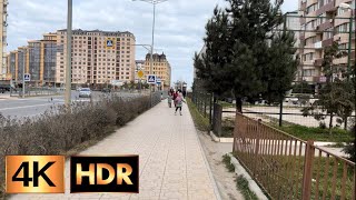 4K60 Walking Kaspiysk.From Omarova Avenue to City Beach (February 14,2022)