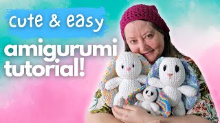 How to Crochet a Cute No-Sew Bunny - Step by Step Amigurumi Tutorial! 🐰