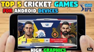 Top 5 Best Cricket Games For Android | 4K Graphics New Cricket Games