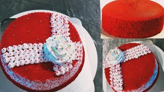 Red velvet cake/cake icing and decoration ideas/inus world