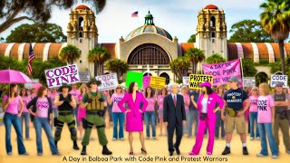 Code Pink face off Protest Warriors in Balboa Park 2004