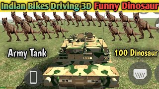 Indian Bikes Driving 3D 100 Funny Dinosaur 🦕 And Army Tank ( Story Video )