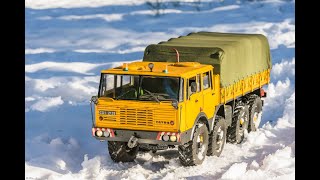 Tatra 813 Kolos & snow driving - RC scale truck [Cross RC DC8] part 2