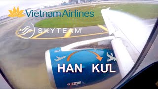 ✈︎ Vietnam Airlines ✈︎ STORMY and RAINY Departure out of Hanoi (Airbus A321)