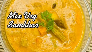 How to make Authentic South Indian Sambhar, Mix veg healthy and delicious sambar