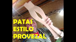 PATAS DE MADERA ESTILO PROVENZAL "SIN MAQUINAS"