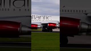 The beast #virgin #manchester #virginatlantic #plane #boeing747