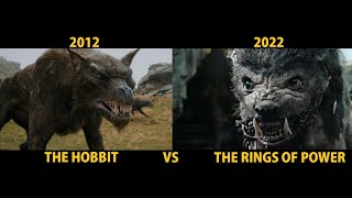 The Hobbit VS Rings of Power - Warg Comparison 4K