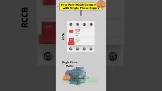 4 pole RCCB connection with single phase diagram #shorts #wiring #electricalvideos