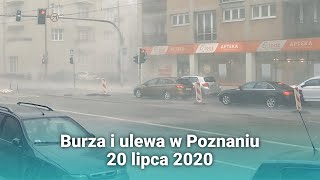 Silna burza nad Poznaniem - 20.07.2020