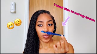 Attempting to cut my brows with a razor ‼️ | I think I failed 🥴