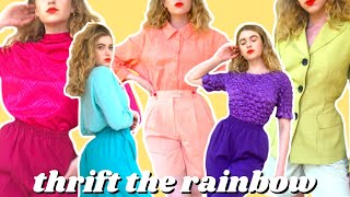 THRIFT THE RAINBOW: THRIFTING MONOCHROMATIC OUTFITS - SPRING 2020 TRENDS THRIFT HAUL