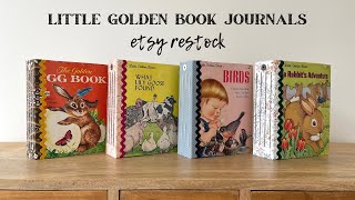 Little Golden Book Journal Collection | Altered Book & Junk Journal Flip Through | Etsy Shop Restock