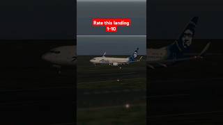 alaska boeing 737 got smooth landing#aviation #flightsimulator #xplanemobile #landing  #boeing737