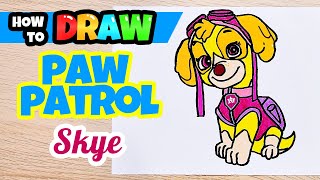 How to Draw Skye From Paw Patrol | Kids Drawing | Easy Step by Step | Kids Animation Star