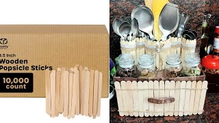 Cardboard and popsicle sticks Kitchen Organizer | DIY Entryway Kitchen Organizer |@rituslifestyle