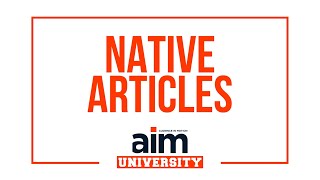 The Advantages Of Native Articles And Promoting Them