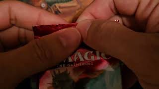 Magic the Gathering series episode 2 opening packs to get cards to sell towards a dual land