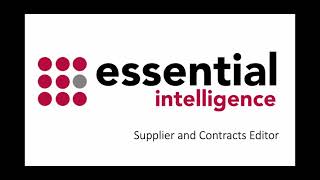 Supplier Contracts Editor