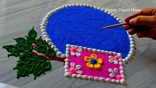 2 tulsi vivah rangoli designs | Diwali rangoli designs | तुलसी विवाह रंगोली | rangoli designs #video