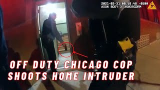 Video shows off duty Chicago cop shooting home intruder