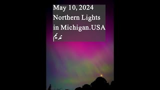 Northern Lights |Aurora| Michigan |USA |Lights First time in Michigan .😀 😀 😀