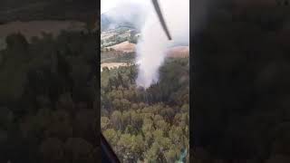 Chianti, incendio a Meleto: immagini aeree