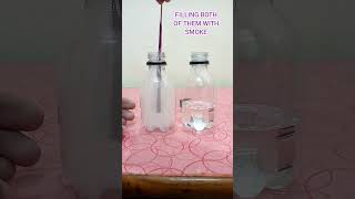 Smoke water experiment | how to eliminate smoke | how to make smoke disappear from a bottle. #shorts