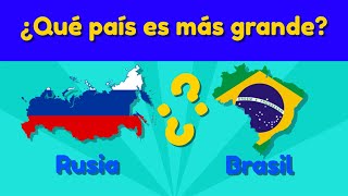 Adivina qué país es más grande 🤔🌎| Reto de geografía y cultura general 🧠📚