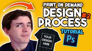 My Print On Demand Design Process #2 - Photoshop T-Shirt Design Tutorial (Easter Shirt Designs!)