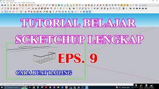 |Tutorial Sketchup Eps 9| Follow Me /cara push/pull mengikuti garis/line & Export Foto di Sketchup