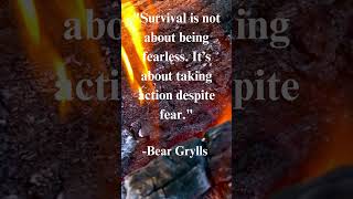 Life Changing Quotes With Bear Grylls In the wild, Survival is not about   #beargrylls #lifequotes