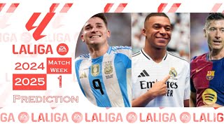 Laliga 2024/25 Matchweek 1 Prediction