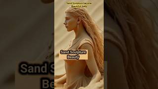 Sand Sculpture | Beautiful Lady ❣️😱 #shorts #sandsculpture #ai