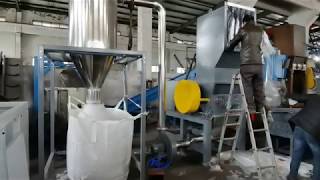 PE plastic film crusher granulator machine with air blower Kwell Machinery Group China