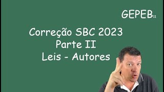 Correção Concurso São Bernardo do Campo - 2023 PEB I - Banca VUNESP -  Parte 2/2 - Autores e Leis