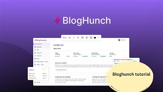 Bloghunch tutorial: The only Website builder you need.