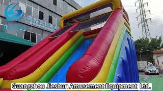 Hot selling safety amusement colorful dry slide inflatable water play equipment for adults