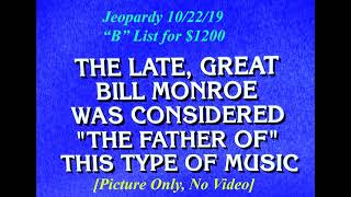 Jeopardy Oct 22 2019