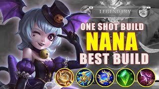 NANA ONE HIT SHOT !! NANA BEST BUILD 2023 | NANA TOP 1 GLOBAL | NANA MOBILE LEGENDS