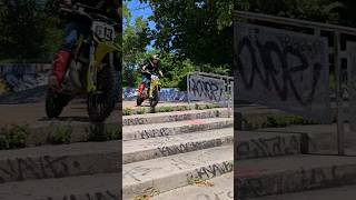 Dirt Bike at Skate Park 🥴  #moto #urban #motocross #motorcycle #shorts #youtubeshorts #dirtbike