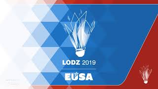 Court 2 - European Universities Badminton Championship Łódź 2019 - Individual Event, quarter final