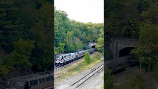 Amtrak Exits Garrison Tunnel! P32AC-DM #707 Leads!