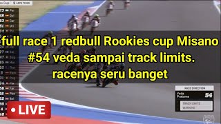 full race 1 redbull Rookies cup Misano #13 hakim Danis vs #54 veda Ega seru banget